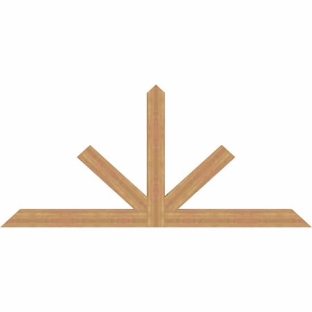 Ekena Millwork Saratoga Timber Gable Bracket, Western Red Cedar, 96"W x 44"H x 3 1/2"D x 5 1/2"F, 11/12 Pitch GBW096X44X0406SAR00SWR